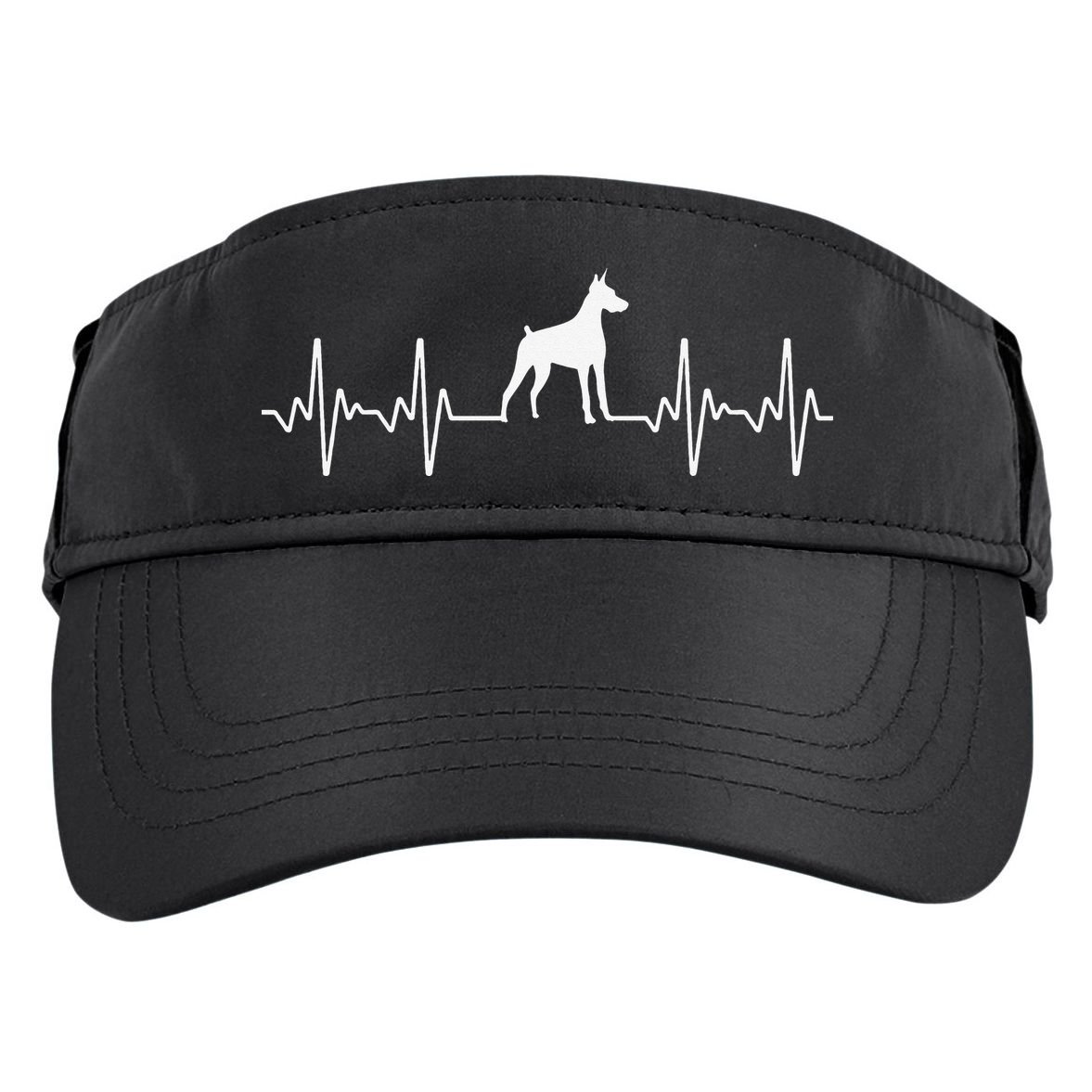 funny Doberman Heartbeat For Doberman Lover Adult Drive Performance Visor