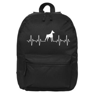 funny Doberman Heartbeat For Doberman Lover 16 in Basic Backpack