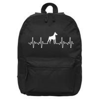 funny Doberman Heartbeat For Doberman Lover 16 in Basic Backpack