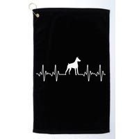 funny Doberman Heartbeat For Doberman Lover Golf Towel
