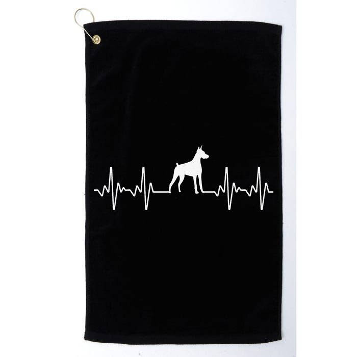funny Doberman Heartbeat For Doberman Lover Golf Towel