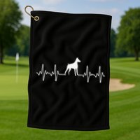 funny Doberman Heartbeat For Doberman Lover Golf Towel