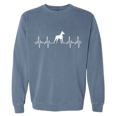 funny Doberman Heartbeat For Doberman Lover Garment-Dyed Sweatshirt