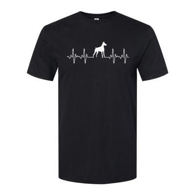 funny Doberman Heartbeat For Doberman Lover Softstyle® CVC T-Shirt