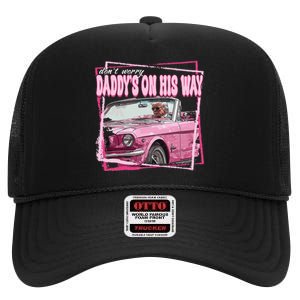 Funny DaddyS Home Trump Pink 2024 Take America Back 2024 High Crown Mesh Back Trucker Hat