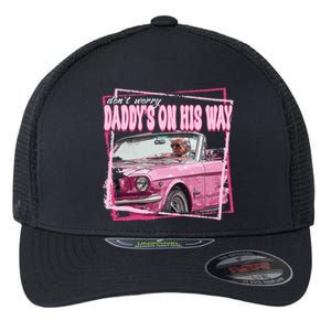 Funny DaddyS Home Trump Pink 2024 Take America Back 2024 Flexfit Unipanel Trucker Cap