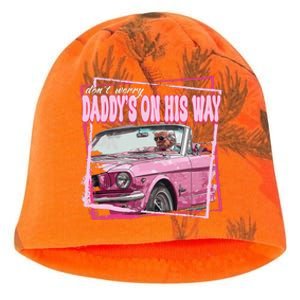 Funny DaddyS Home Trump Pink 2024 Take America Back 2024 Kati - Camo Knit Beanie