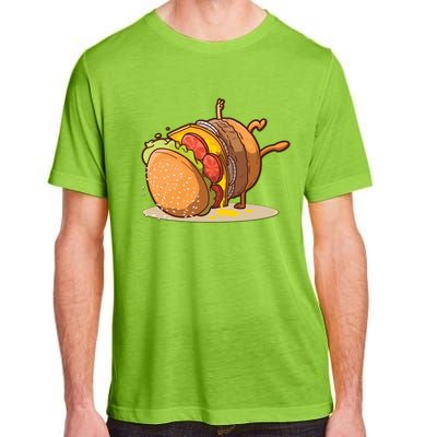 Funny Dancing Hamburger Gift Adult ChromaSoft Performance T-Shirt