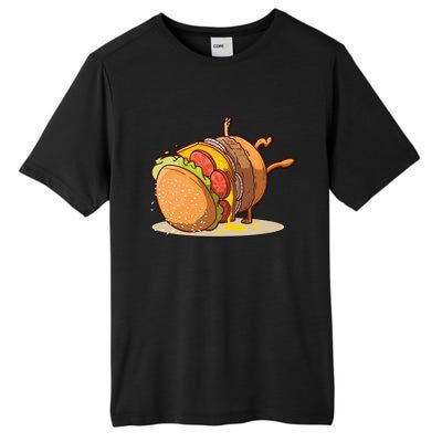 Funny Dancing Hamburger Gift Tall Fusion ChromaSoft Performance T-Shirt