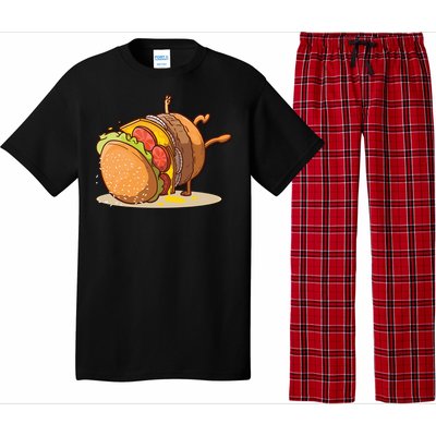 Funny Dancing Hamburger Gift Pajama Set