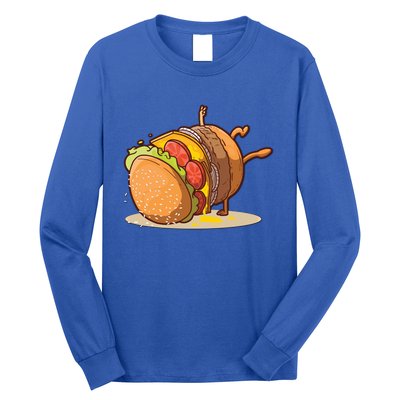 Funny Dancing Hamburger Gift Long Sleeve Shirt