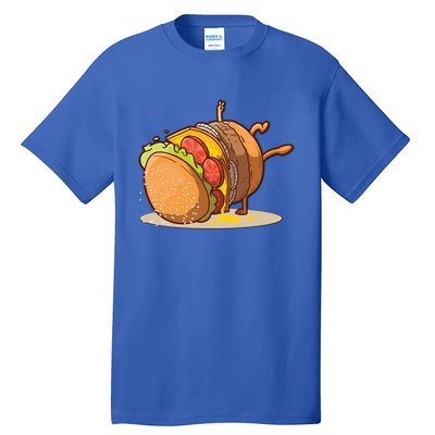 Funny Dancing Hamburger Gift Tall T-Shirt