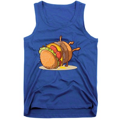 Funny Dancing Hamburger Gift Tank Top