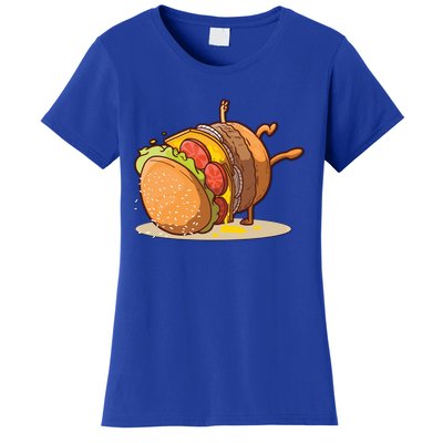 Funny Dancing Hamburger Gift Women's T-Shirt