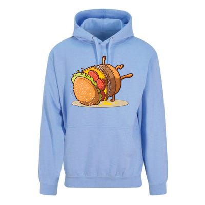 Funny Dancing Hamburger Gift Unisex Surf Hoodie