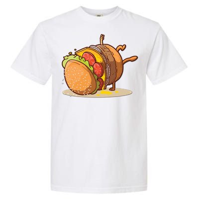 Funny Dancing Hamburger Gift Garment-Dyed Heavyweight T-Shirt