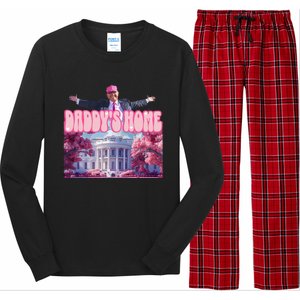 Funny DaddyS Home Trump Pink 2024 Take America Back 2024 Long Sleeve Pajama Set