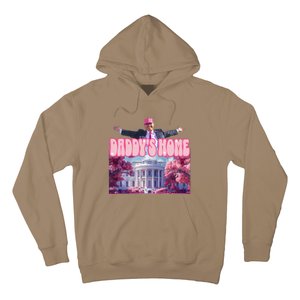 Funny DaddyS Home Trump Pink 2024 Take America Back 2024 Hoodie