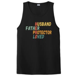 Fathers Day Husband Father Protector Hero Loved Dad PosiCharge Competitor Tank