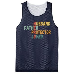 Fathers Day Husband Father Protector Hero Loved Dad Mesh Reversible Basketball Jersey Tank