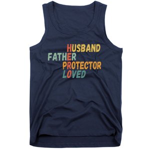 Fathers Day Husband Father Protector Hero Loved Dad Tank Top