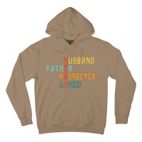 Fathers Day Husband Father Protector Hero Loved Dad Hoodie