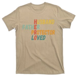 Fathers Day Husband Father Protector Hero Loved Dad T-Shirt