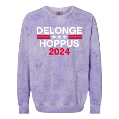 Funny Delonge Hoppus 2024 For President Colorblast Crewneck Sweatshirt