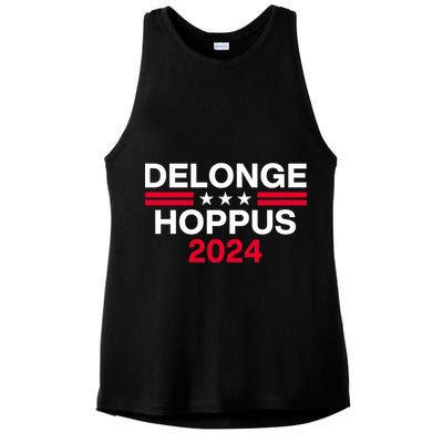 Funny Delonge Hoppus 2024 For President Ladies PosiCharge Tri-Blend Wicking Tank