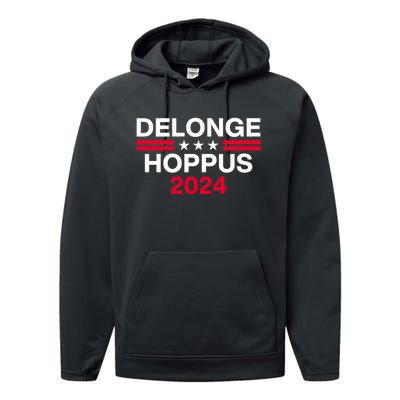 Funny Delonge Hoppus 2024 For President Performance Fleece Hoodie