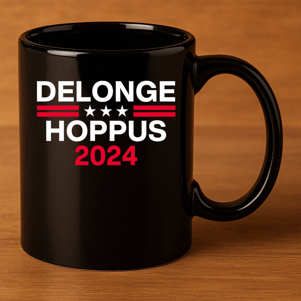 Funny Delonge Hoppus 2024 For President 11oz C Handle Ceramic Mug
