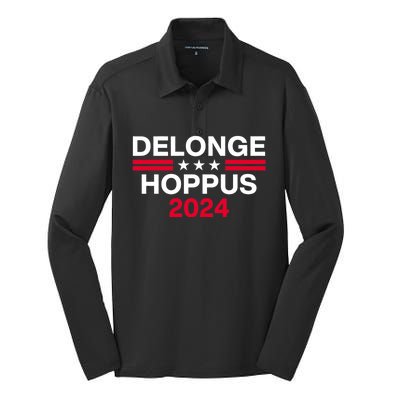 Funny Delonge Hoppus 2024 For President Silk Touch Performance Long Sleeve Polo