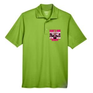 Funny DaddyS Home Trump Pink 2024 Take America Back 2024 Men's Origin Performance Pique Polo