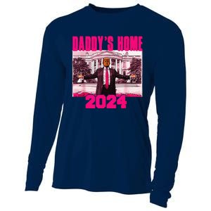 Funny DaddyS Home Trump Pink 2024 Take America Back 2024 Cooling Performance Long Sleeve Crew