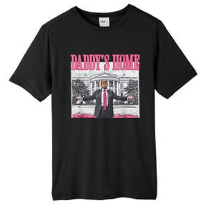 Funny DaddyS Home Trump Pink 2024 Take America Back 2024 Tall Fusion ChromaSoft Performance T-Shirt