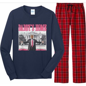 Funny DaddyS Home Trump Pink 2024 Take America Back 2024 Long Sleeve Pajama Set