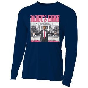 Funny DaddyS Home Trump Pink 2024 Take America Back 2024 Cooling Performance Long Sleeve Crew