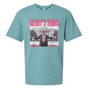 Funny DaddyS Home Trump Pink 2024 Take America Back 2024 Sueded Cloud Jersey T-Shirt