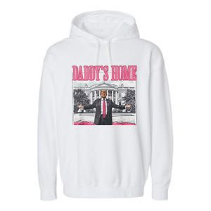 Funny DaddyS Home Trump Pink 2024 Take America Back 2024 Garment-Dyed Fleece Hoodie