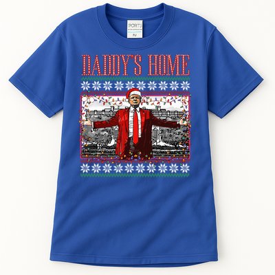 Funny DaddyS Home Trump Ugly Christmas Xmas Pajamas Funny Gift Tall T-Shirt