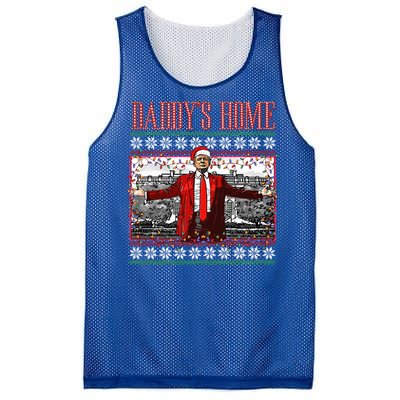 Funny DaddyS Home Trump Ugly Christmas Xmas Pajamas Funny Gift Mesh Reversible Basketball Jersey Tank