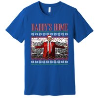 Funny DaddyS Home Trump Ugly Christmas Xmas Pajamas Funny Gift Premium T-Shirt