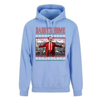 Funny DaddyS Home Trump Ugly Christmas Xmas Pajamas Funny Gift Unisex Surf Hoodie