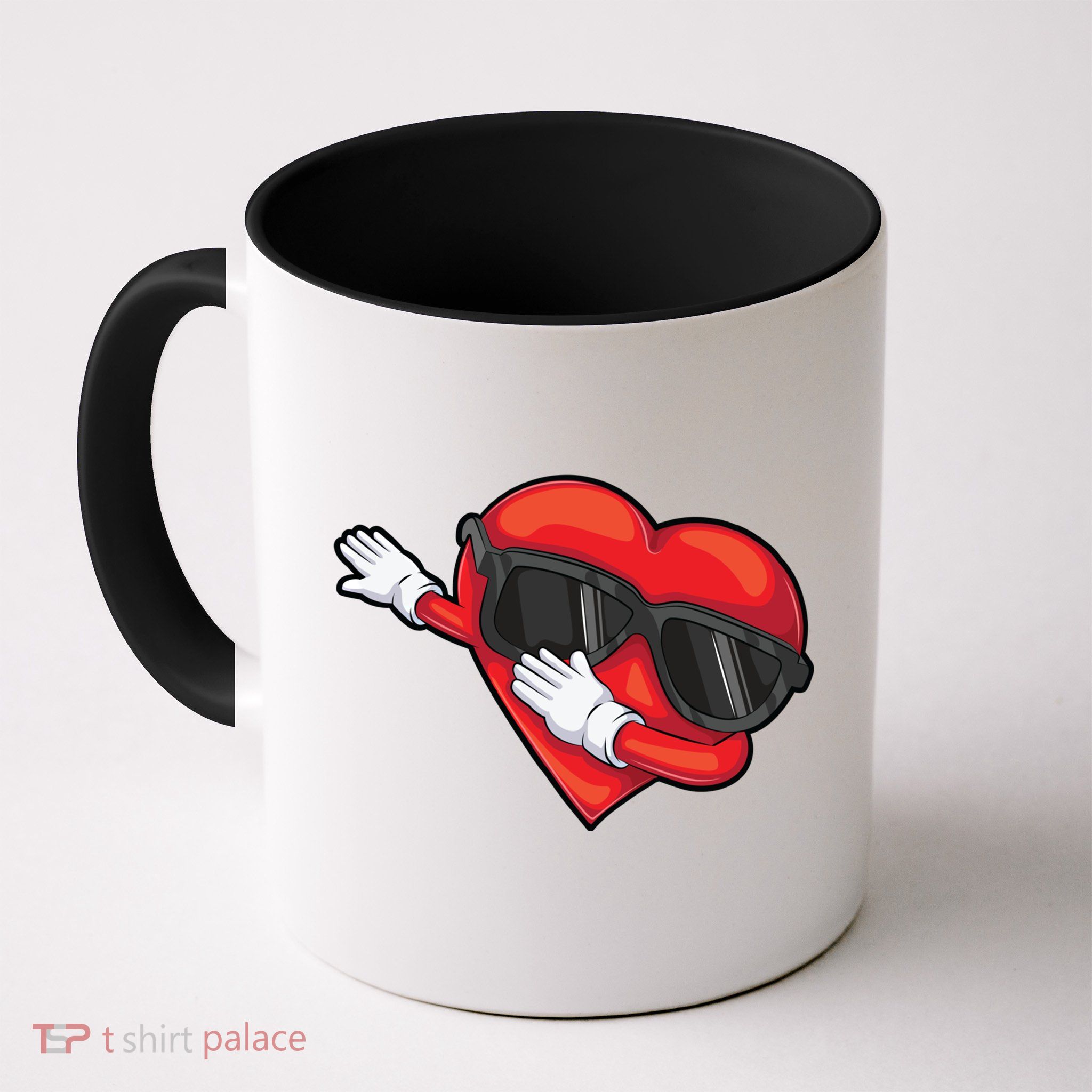 Funny Dabbing Heart Gift Cool Dance Lover Valentine's Day Gift Mug