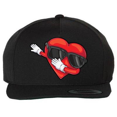 Funny Dabbing Heart Gift Cool Dance Lover Valentine's Day Gift Wool Snapback Cap