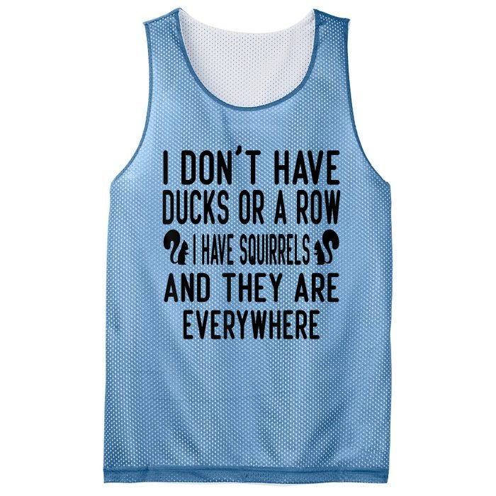 Funny Dont Have Ducks Or A Row I Have Squirrels Everywhere Mesh Reversible Basketball Jersey Tank