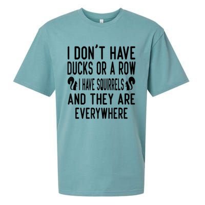 Funny Dont Have Ducks Or A Row I Have Squirrels Everywhere Sueded Cloud Jersey T-Shirt