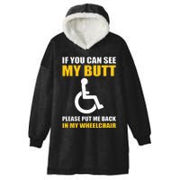 Funny Disabled Handicapped Wheelchair Humor Hooded Wearable Blanket