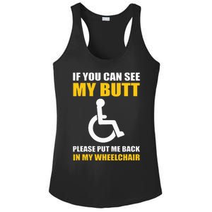 Funny Disabled Handicapped Wheelchair Humor Ladies PosiCharge Competitor Racerback Tank