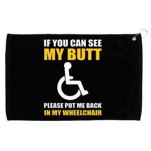 Funny Disabled Handicapped Wheelchair Humor Grommeted Golf Towel